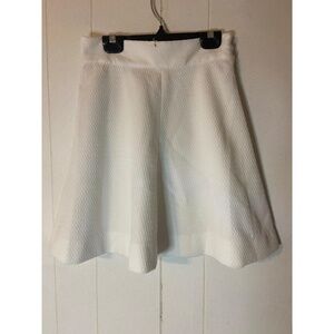 JN Skirt Womens Size XS White 60s Textured Mini Side Zip Retro Chic Mod